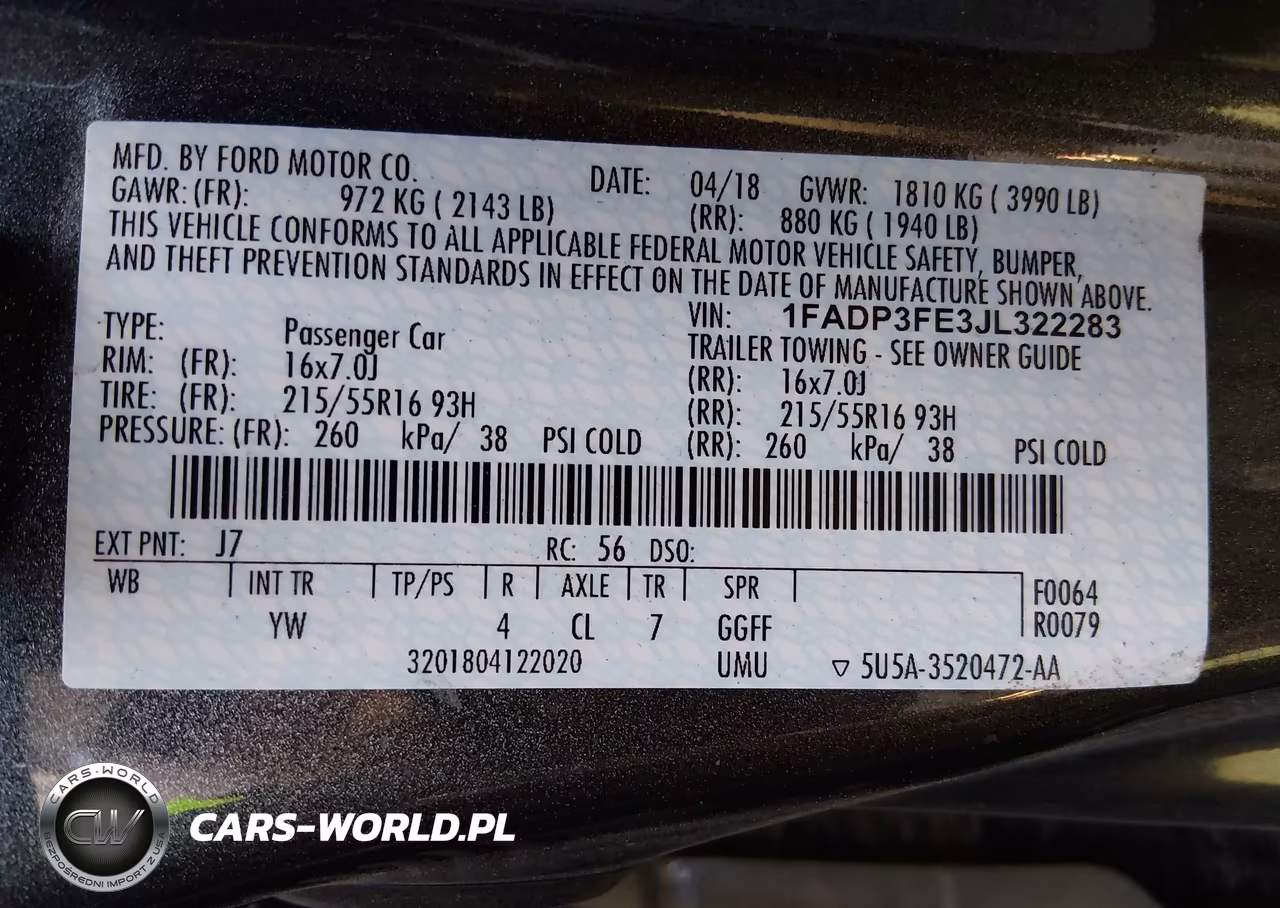 2018 Ford Focus Se VIN:1FADP3FE3JL322283 - 9