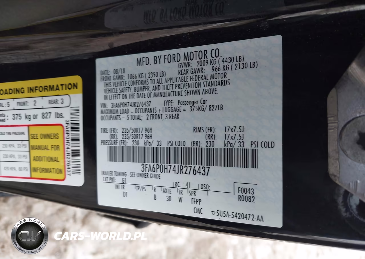 2018 Ford Fusion Se VIN:3FA6P0H74JR276437 - 9