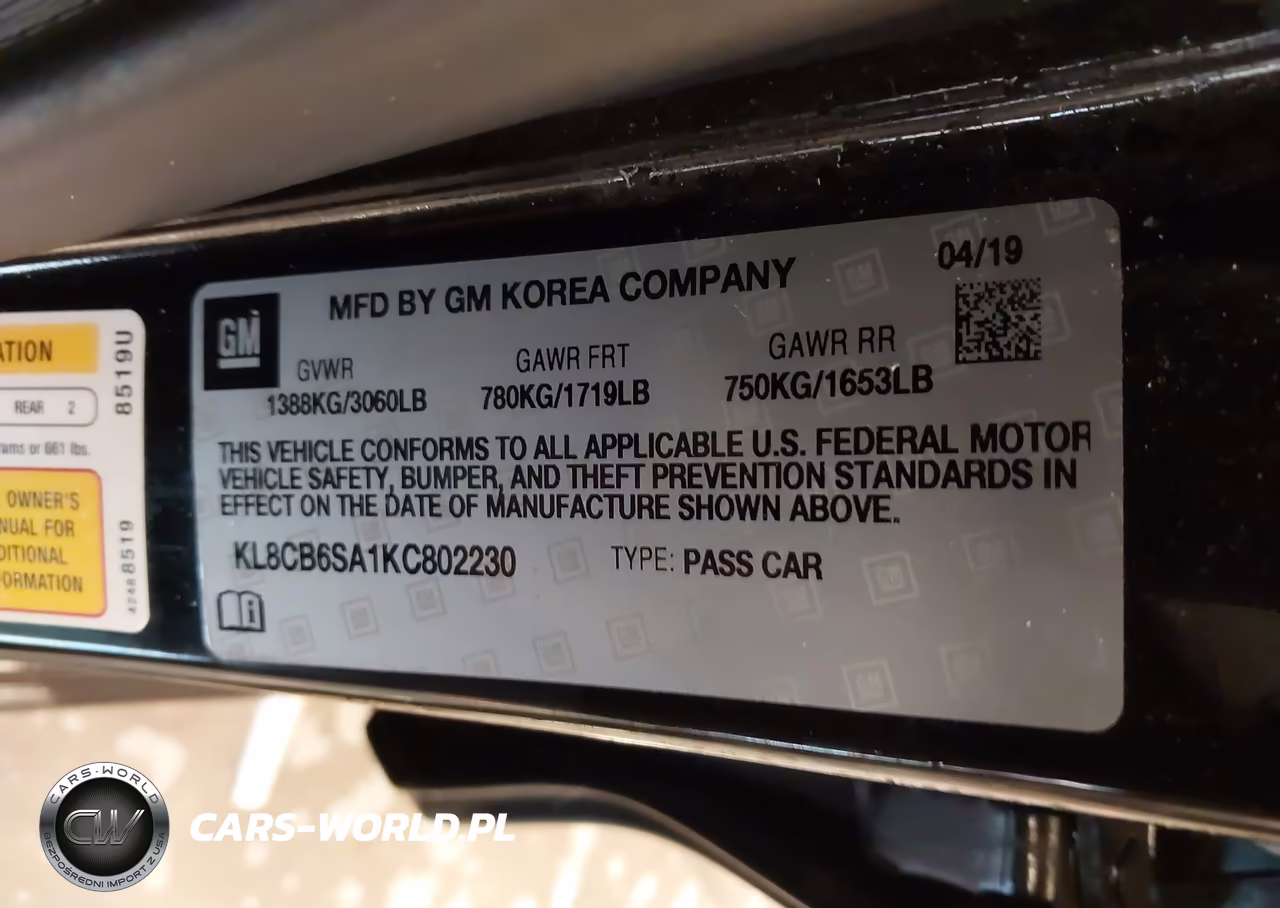 2019 Chevrolet Spark Ls Cvt VIN:KL8CB6SA1KC802230 - 9