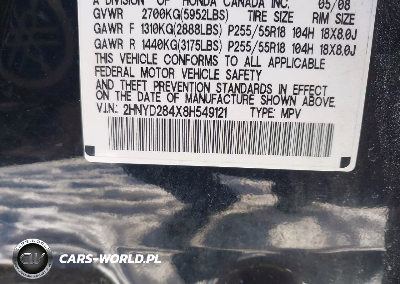2008 Acura Mdx Technology Package VIN:2HNYD284X8H549121 - 9