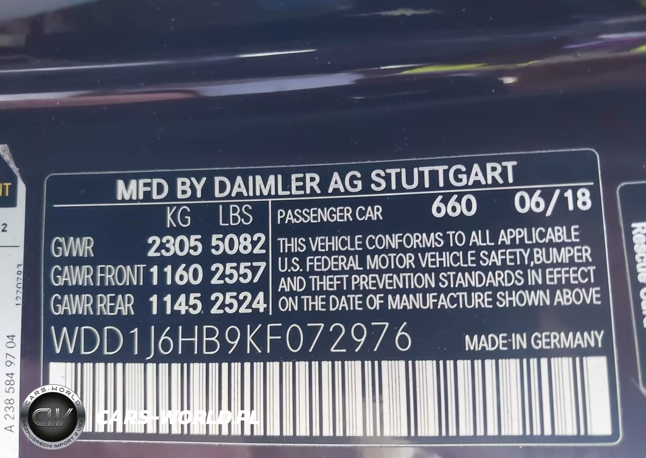 2019 Mercedes-Benz E 450 VIN:WDD1J6HB9KF072976 - 9