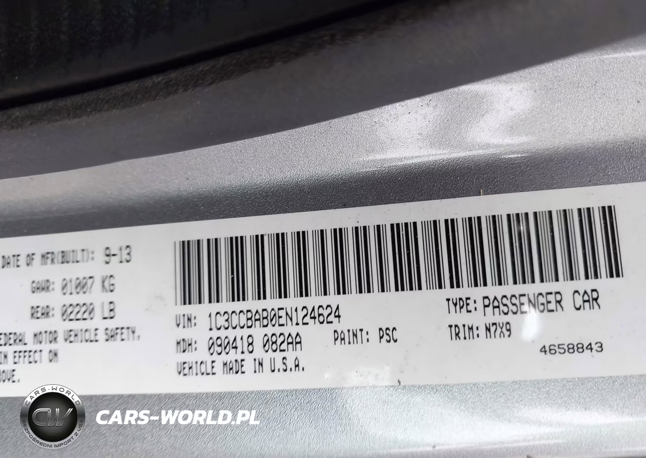 2014 Chrysler 200 Lx VIN:1C3CCBAB0EN124624 - 9