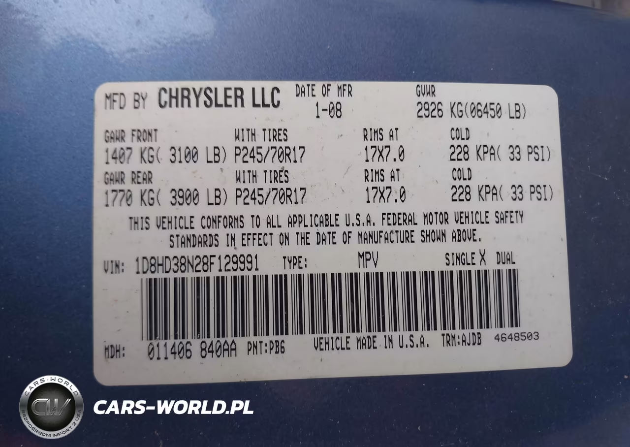2008 Dodge Durango Sxt VIN:1D8HD38N28F129991 - 9