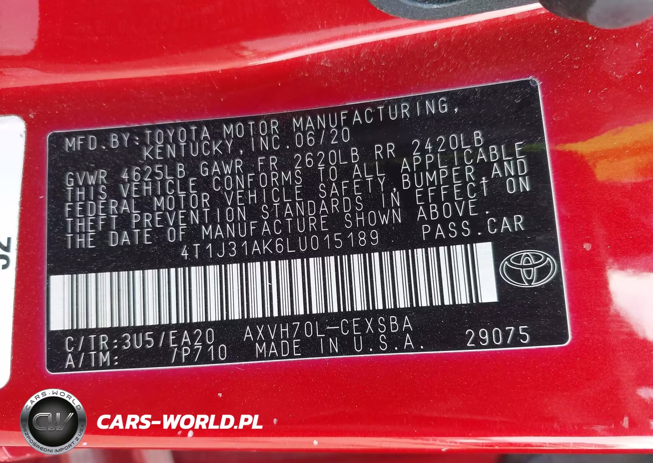 2020 Toyota Camry Se Hybrid VIN:4T1J31AK6LU015189 - 9