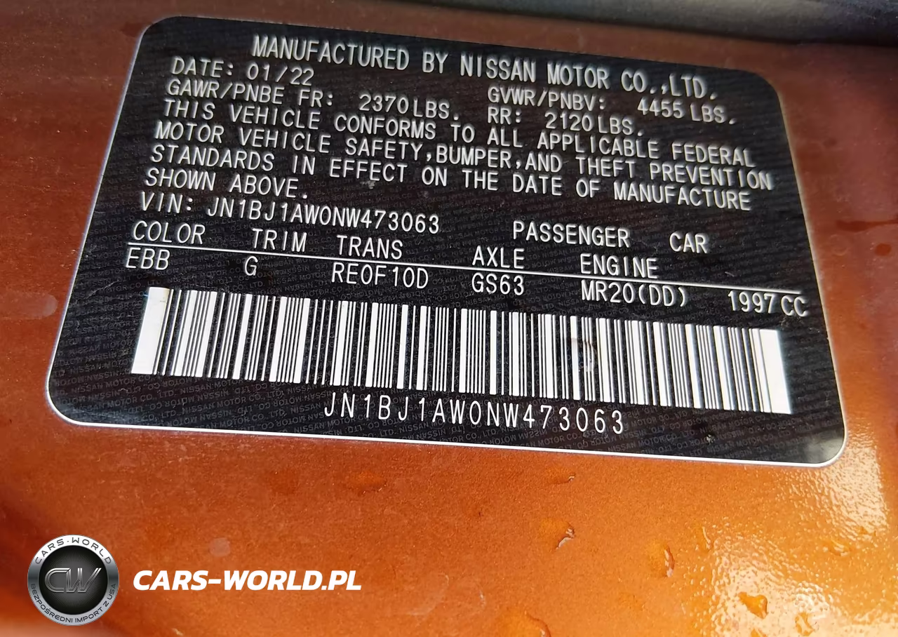 2022 Nissan Rogue Sport S Awd Xtronic Cvt VIN:JN1BJ1AW0NW473063 - 9