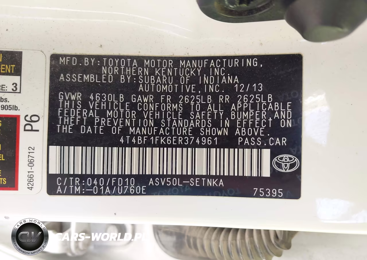 2014 Toyota Camry Le VIN:4T4BF1FK6ER374961 - 9