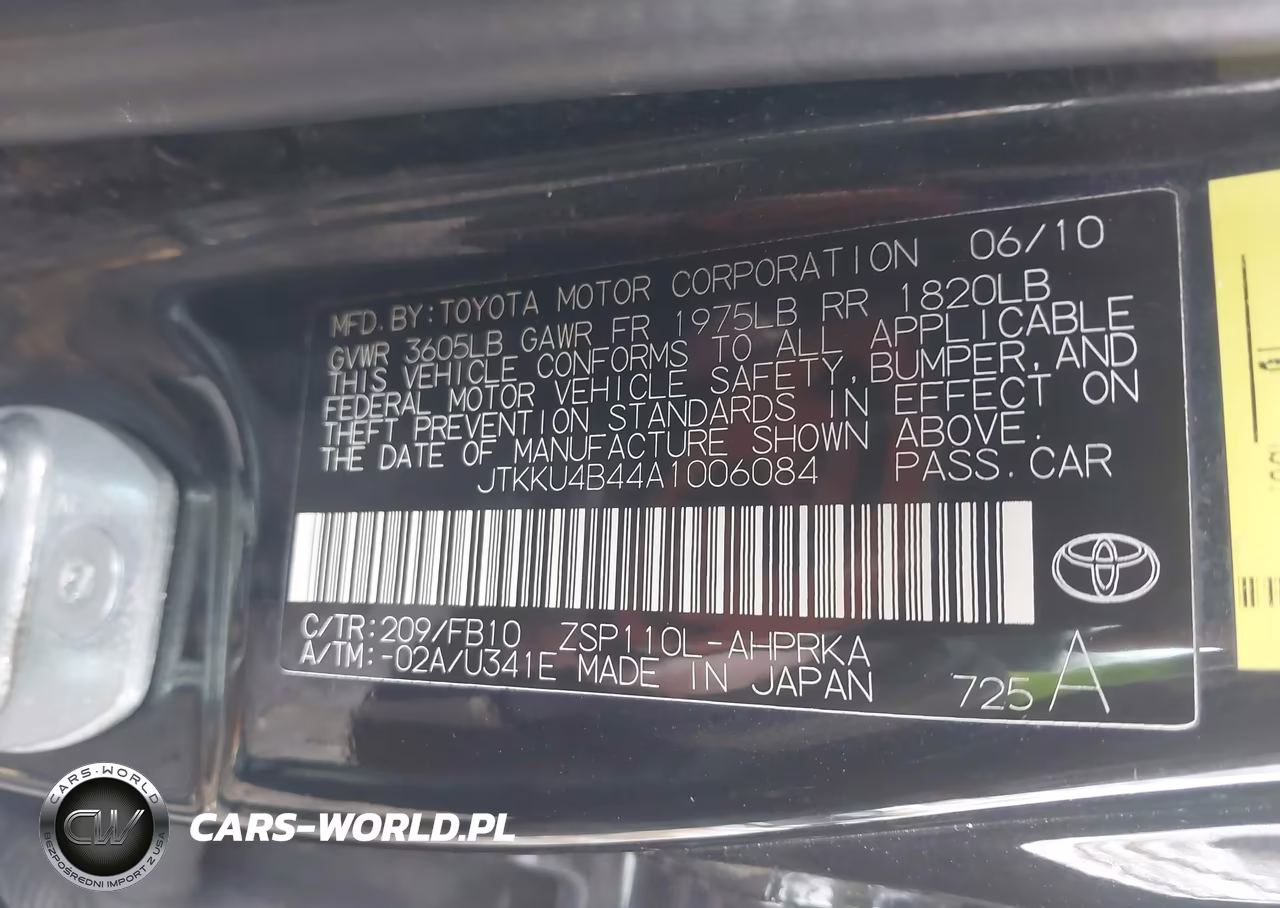 2010 Scion Xd VIN:JTKKU4B44A1006084 - 9