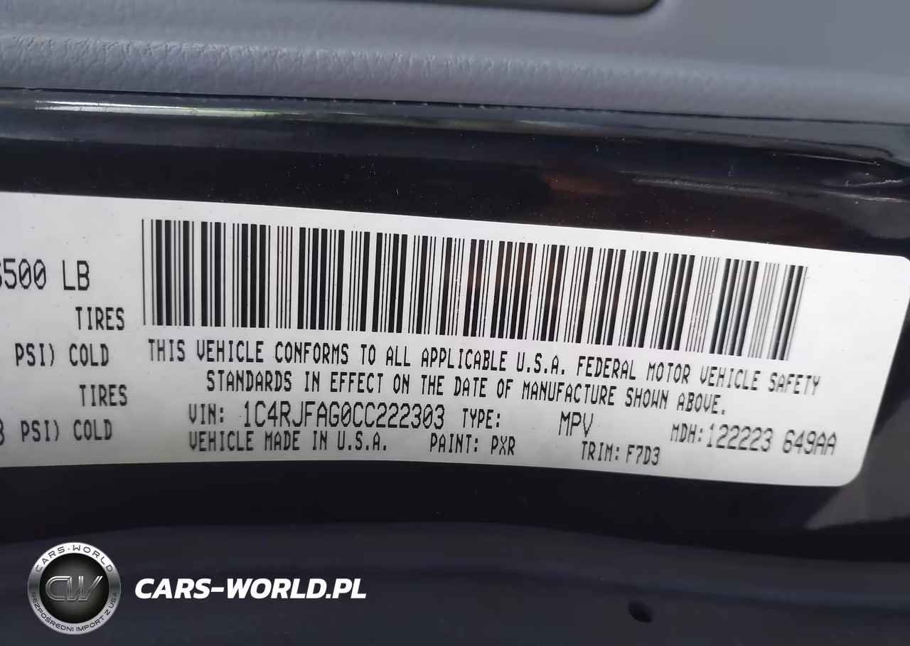 2012 Jeep Grand Cherokee Laredo VIN:1C4RJFAG0CC222303 - 9