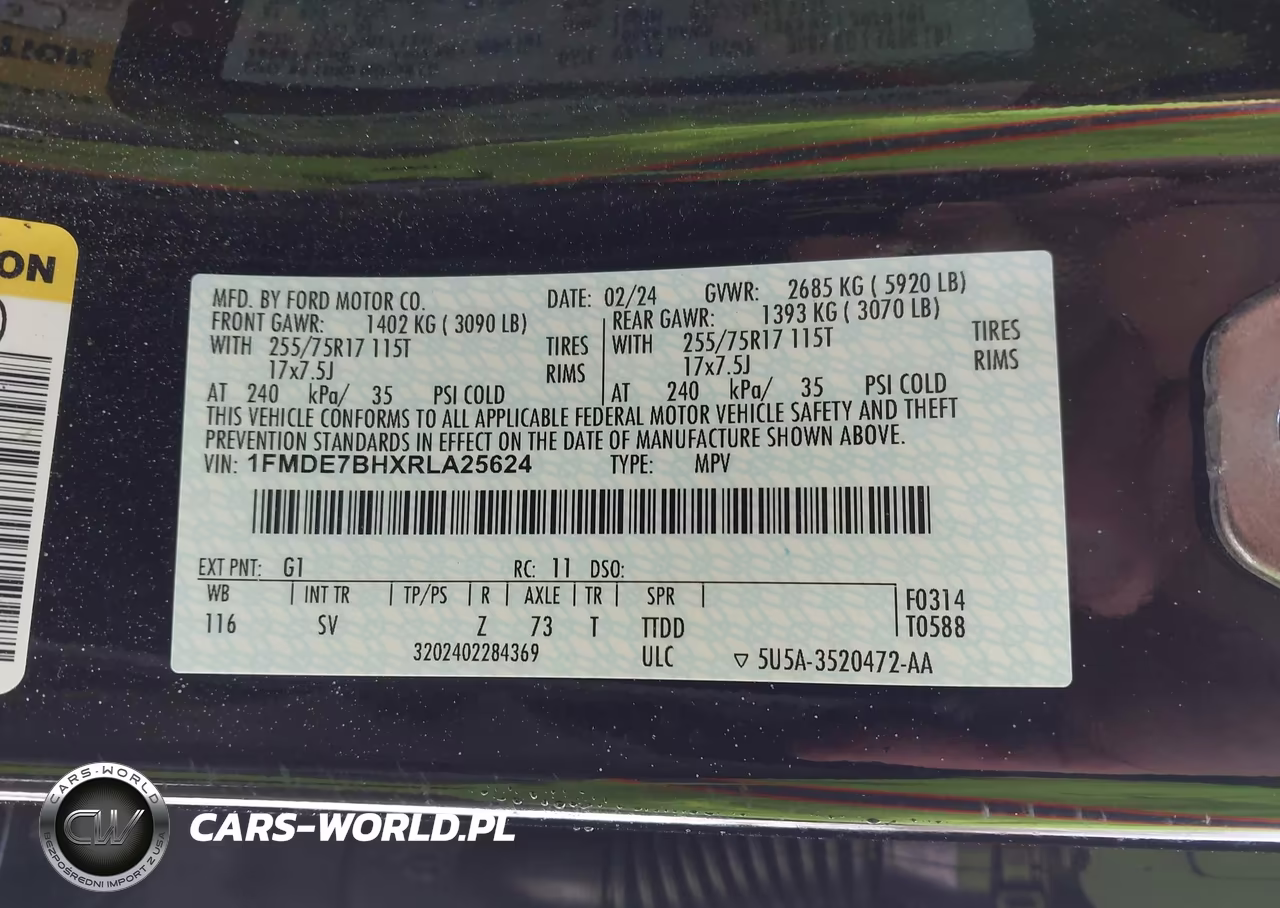 2024 Ford Bronco Big Bend VIN:1FMDE7BHXRLA25624 - 9