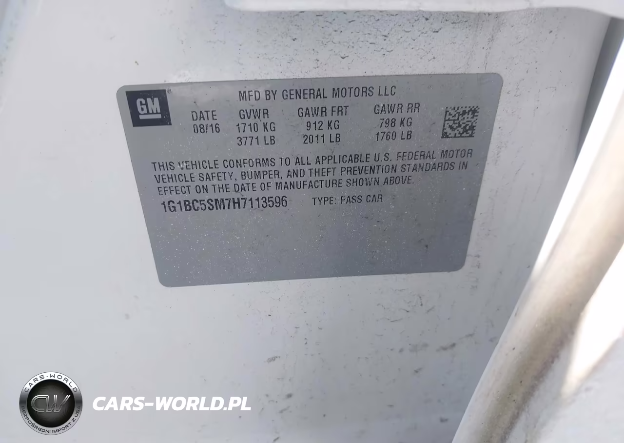 2017 Chevrolet Cruze Ls Auto VIN:1G1BC5SM7H7113596 - 9
