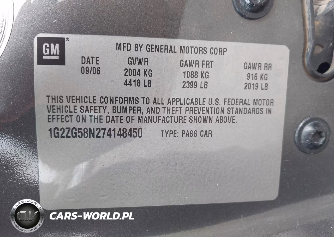 2007 Pontiac G6 VIN:1G2ZG58N274148450 - 9