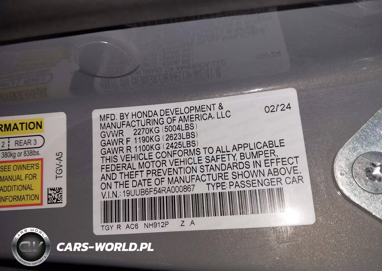 2024 Acura Tlx A-Spec Package VIN:19UUB6F54RA000867 - 9
