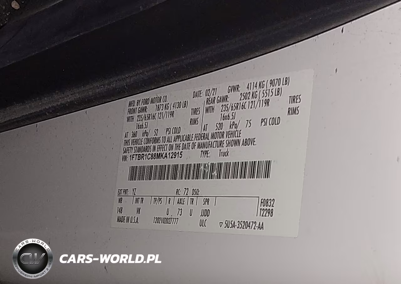2021 Ford Transit-250 VIN:1FTBR1C88MKA12915 - 17