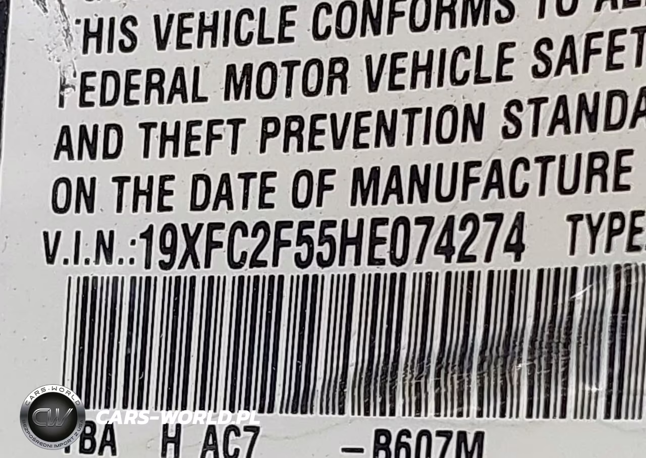 2017 Honda Civic Lx VIN:19XFC2F55HE074274 - 9