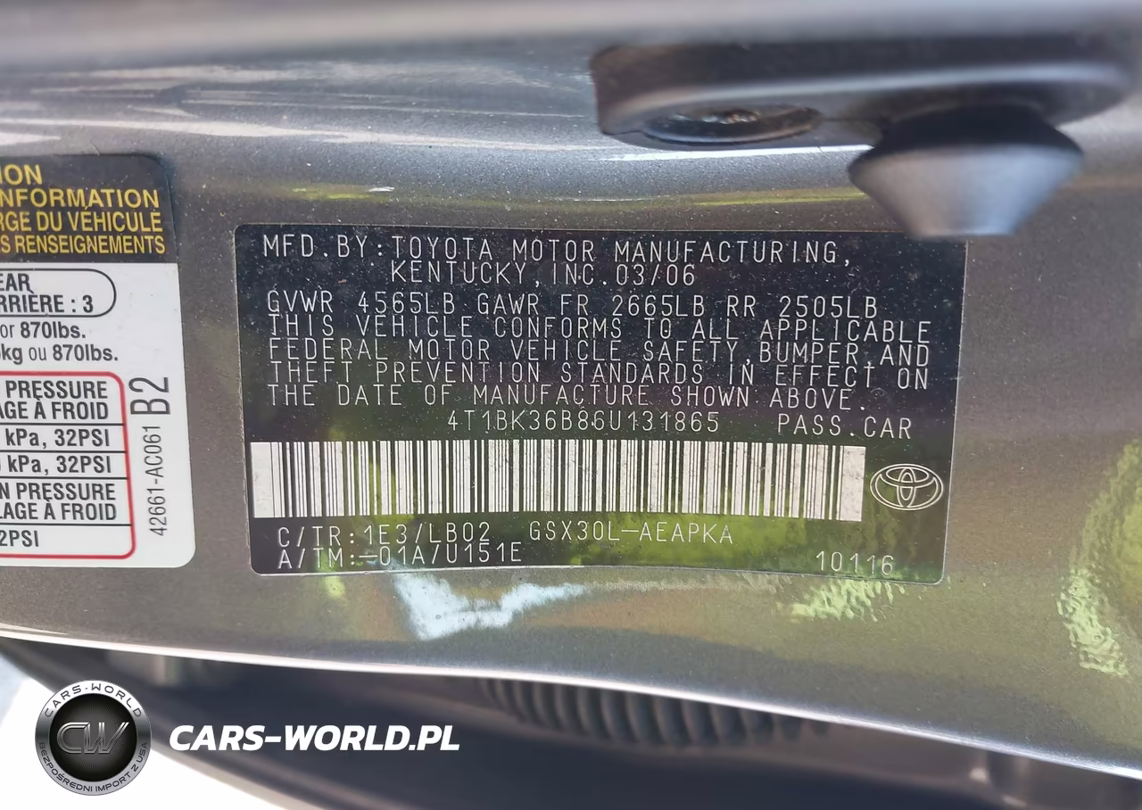 2006 Toyota Avalon Limited VIN:4T1BK36B86U131865 - 9