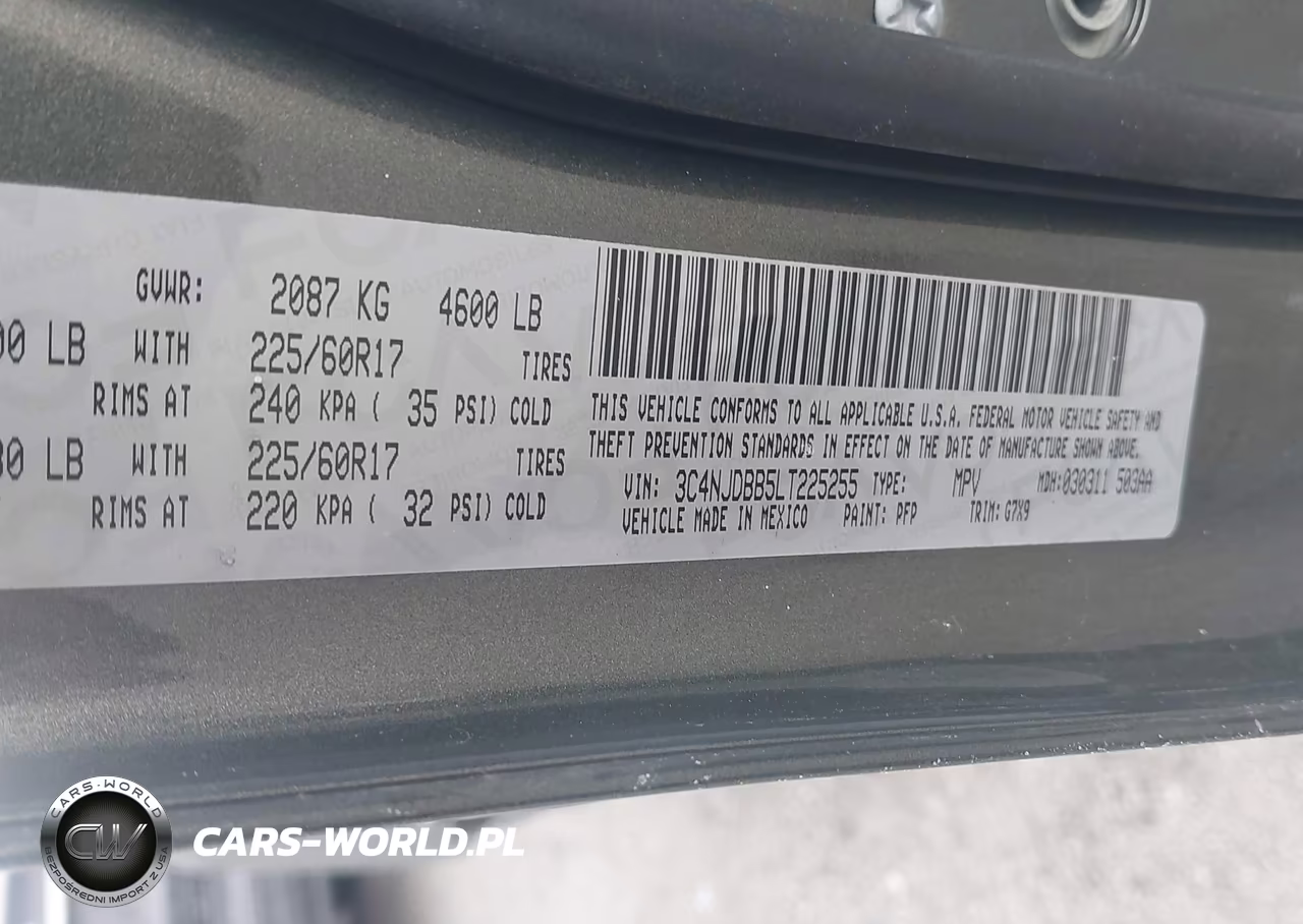 2020 Jeep Compass Latitude 4X4 VIN:3C4NJDBB5LT225255 - 9