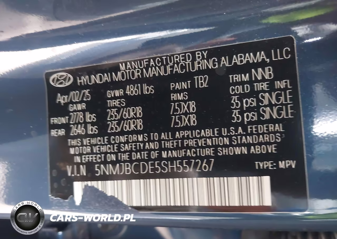 2025 Hyundai Tucson Sel VIN:5NMJBCDE5SH557267 - 9