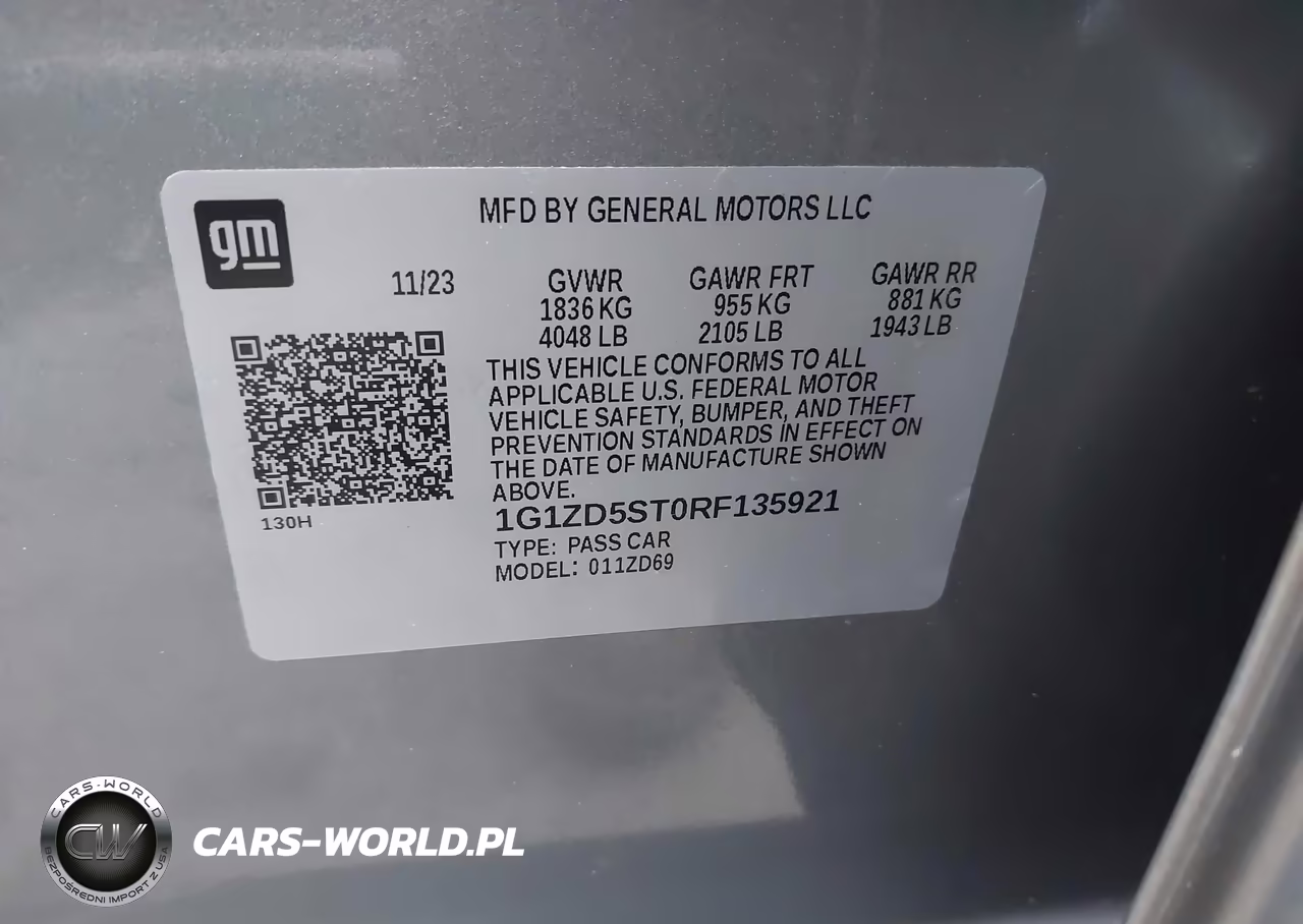 2024 Chevrolet Malibu Fwd 1Lt VIN:1G1ZD5ST0RF135921 - 9