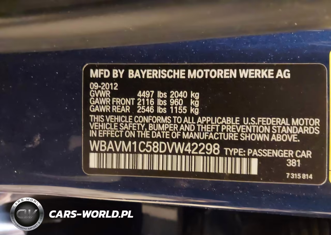 2013 BMW X1 Sdrive28I VIN:WBAVM1C58DVW42298 - 9