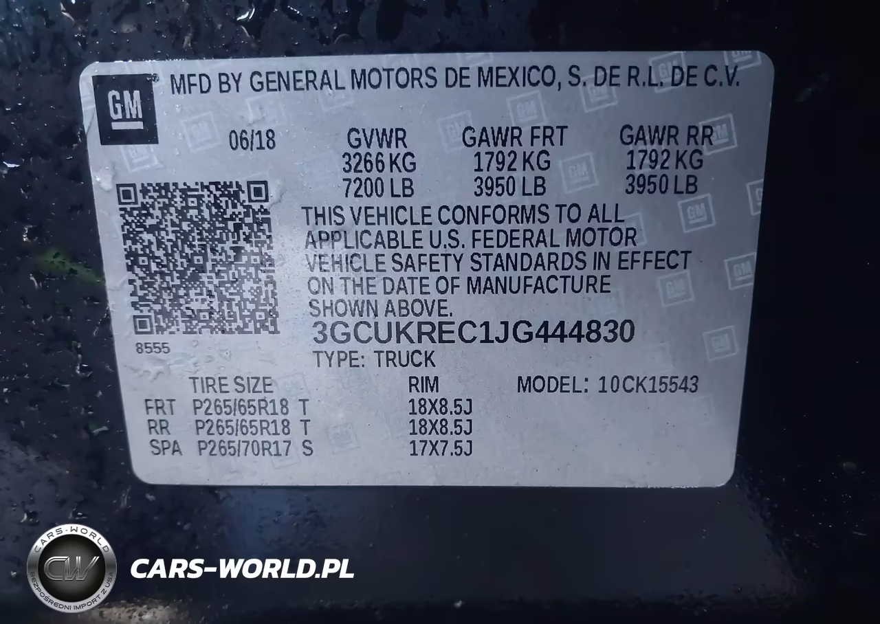 2018 Chevrolet Silverado 1500 2Lt VIN:3GCUKREC1JG444830 - 9