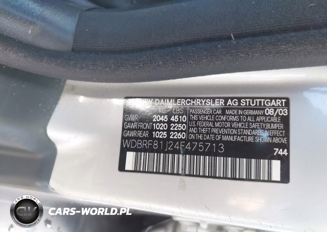 2004 Mercedes-Benz C 240 4Matic VIN:WDBRF81J24F475713 - 9
