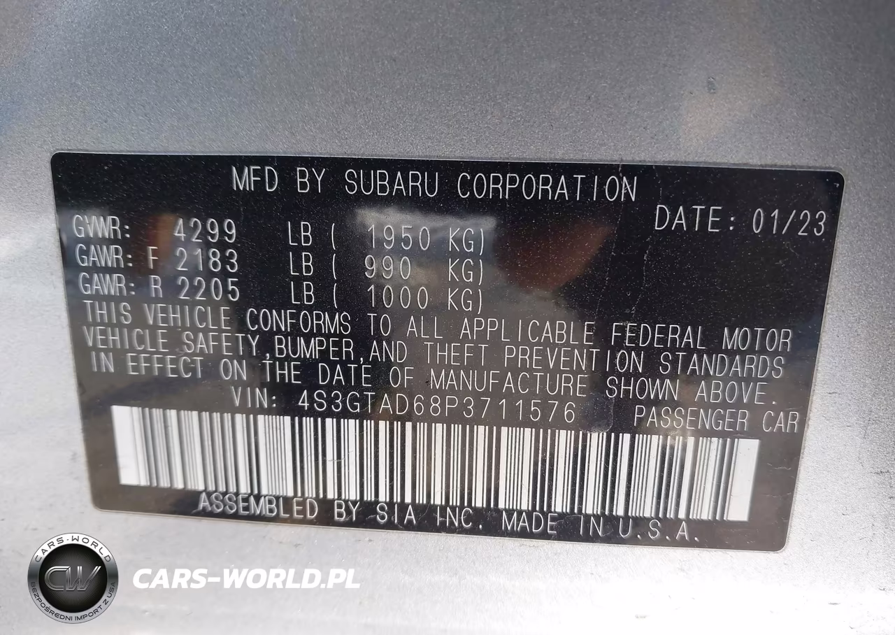 2023 Subaru Impreza Premium 5-Door VIN:4S3GTAD68P3711576 - 9
