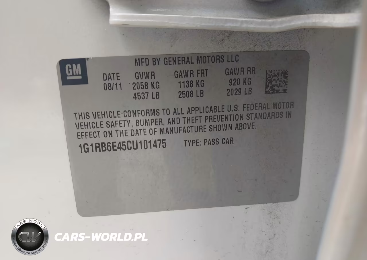 2012 Chevrolet Volt VIN:1G1RB6E45CU101475 - 9