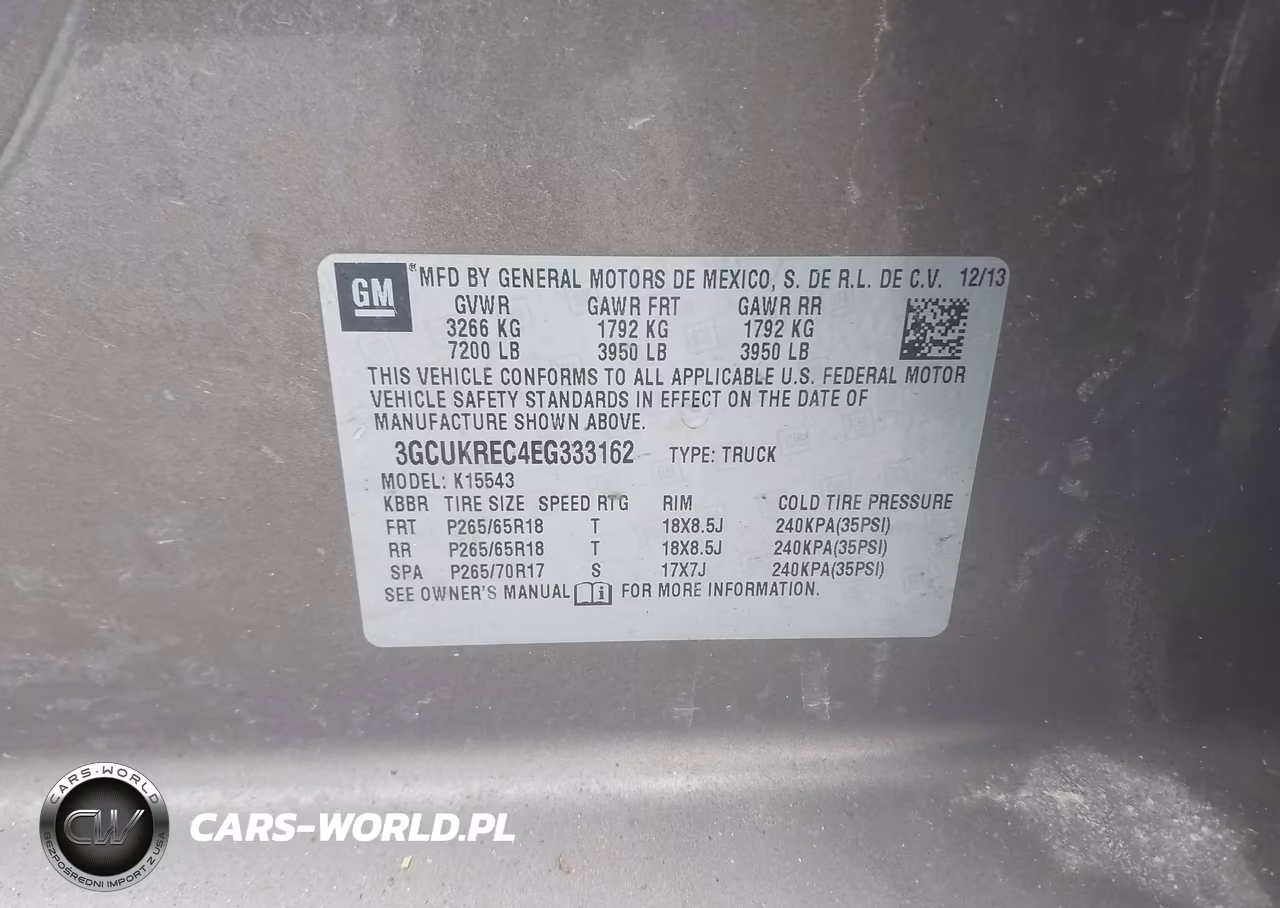 2014 Chevrolet Silverado 1500 1Lt VIN:3GCUKREC4EG333162 - 9