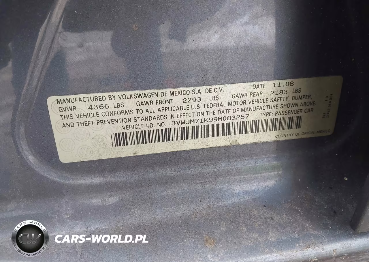 2009 Volkswagen Jetta S VIN:3VWJM71K99M083257 - 9