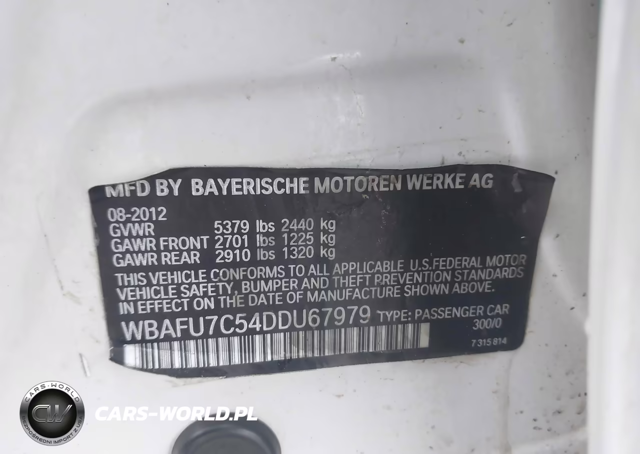 2013 BMW 535I xDrive VIN:WBAFU7C54DDU67979 - 9