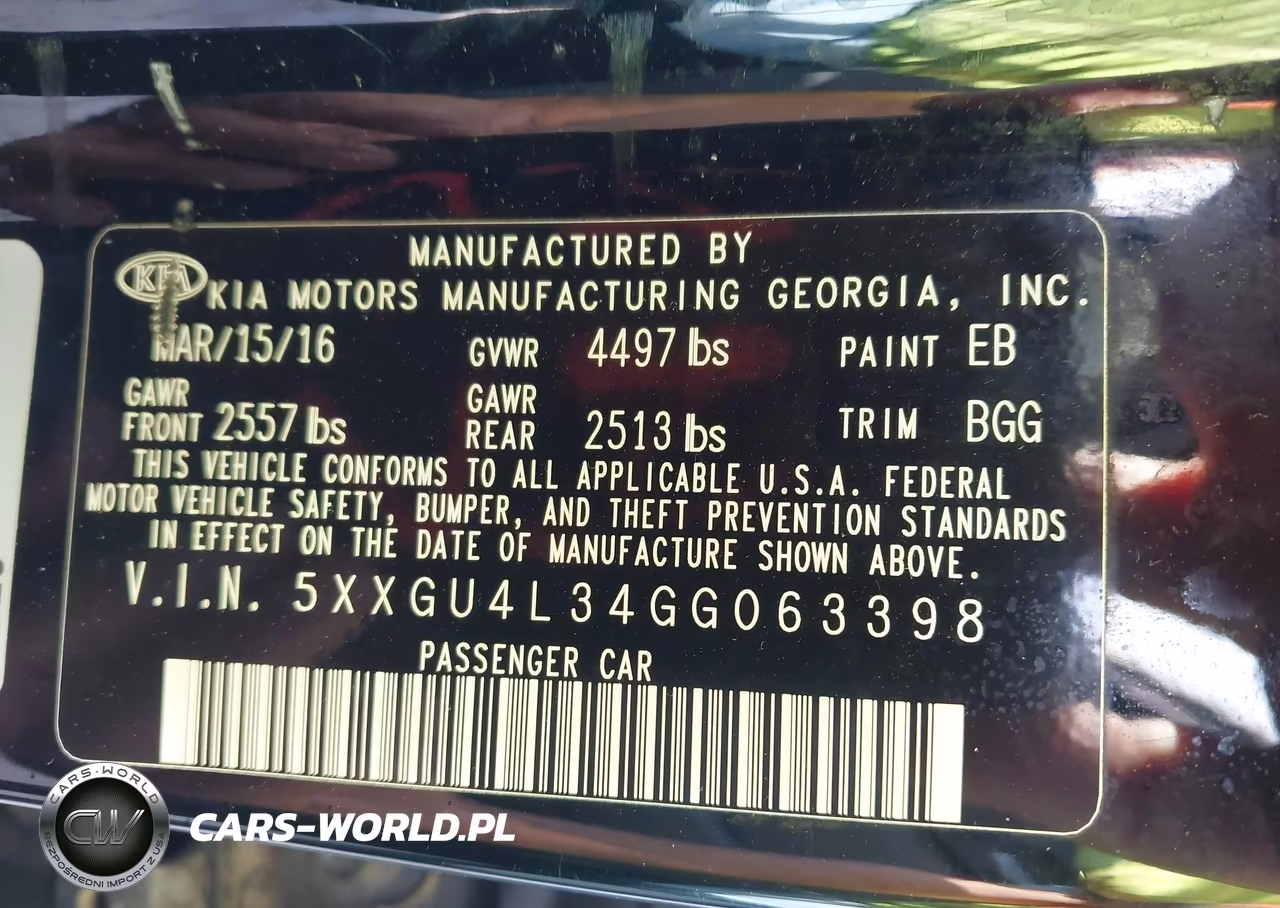 2016 Kia Optima Ex VIN:5XXGU4L34GG063398 - 9