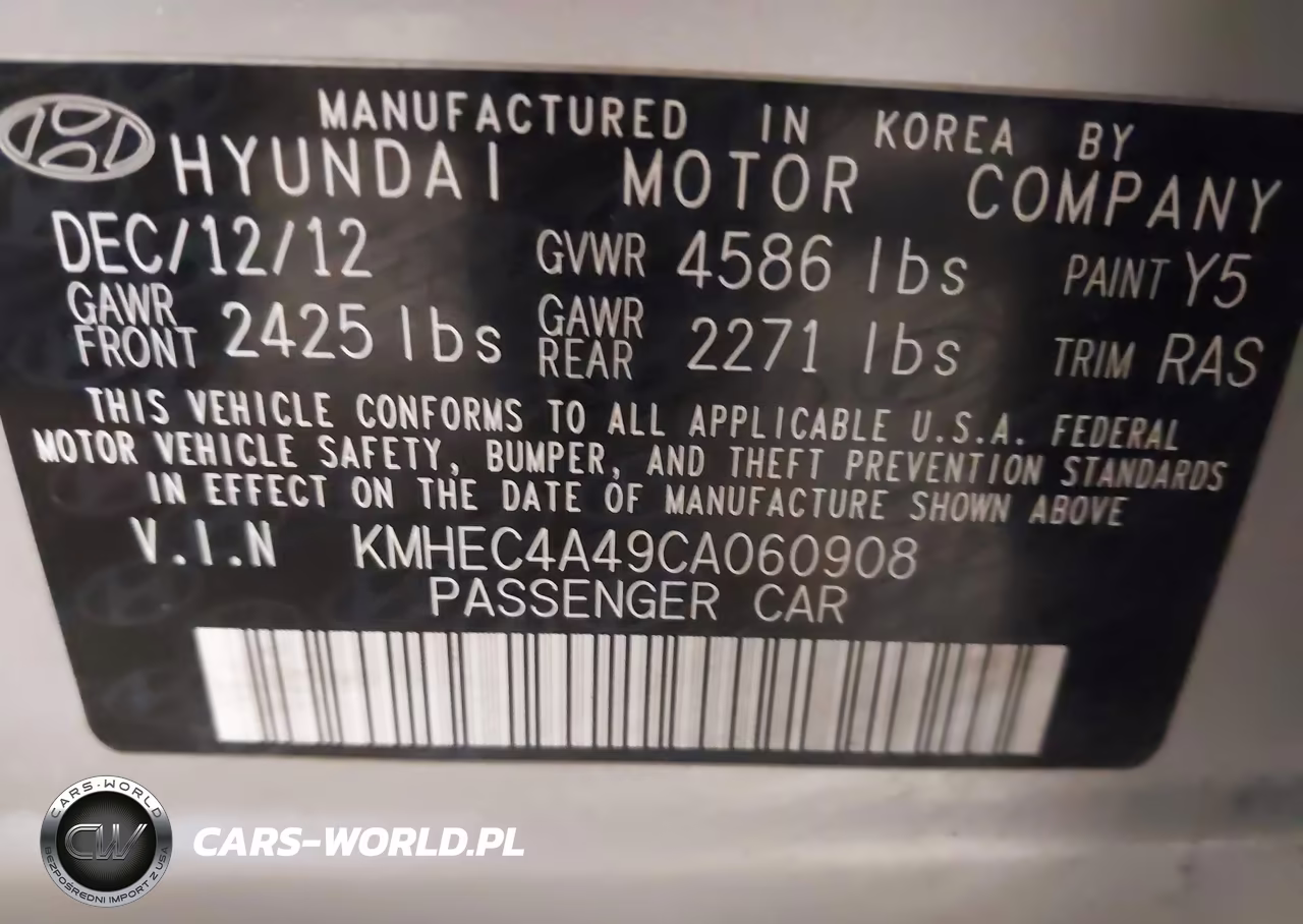 2012 Hyundai Sonata Hybrid VIN:KMHEC4A49CA060908 - 9