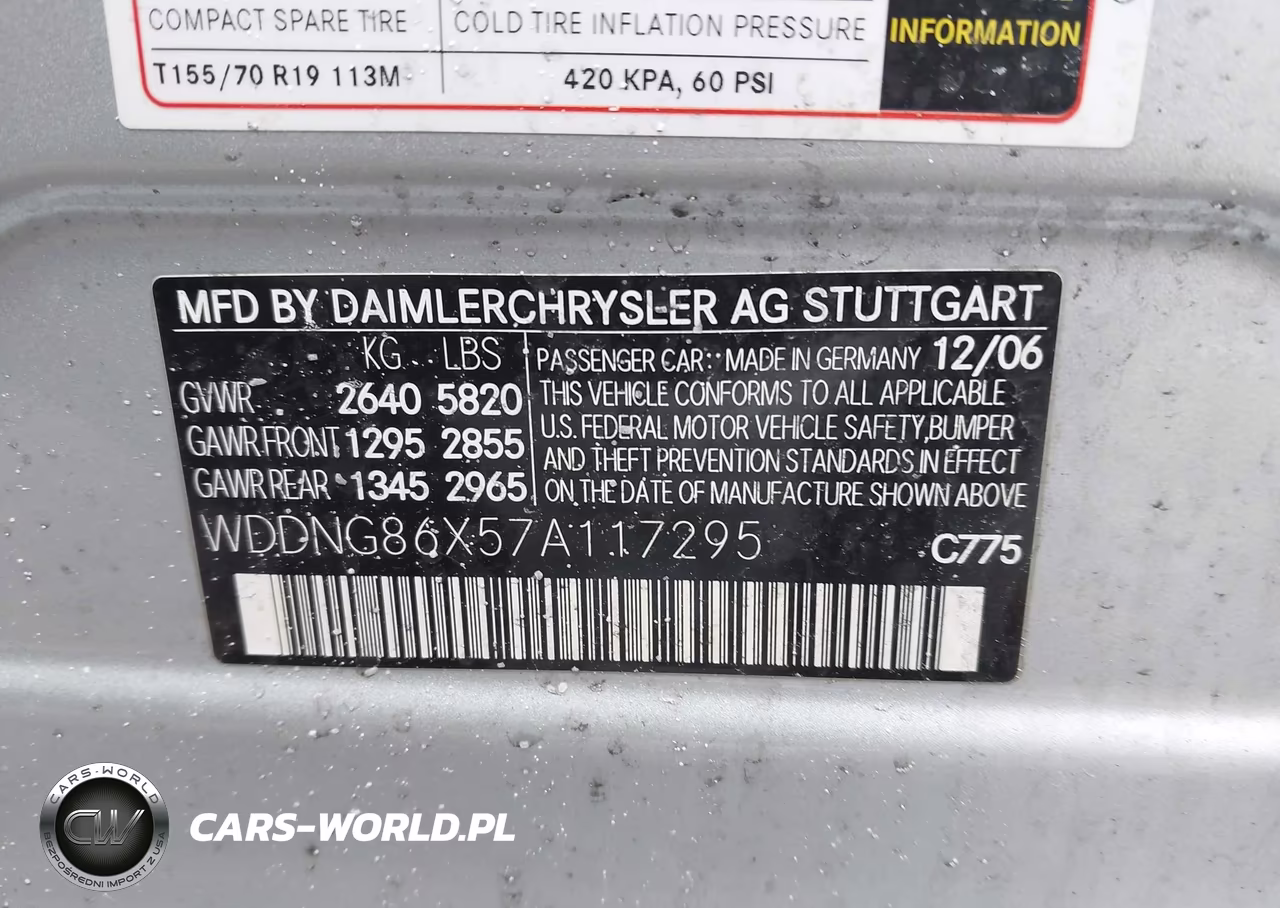 2007 Mercedes-Benz S 550 4Matic VIN:WDDNG86X57A117295 - 9