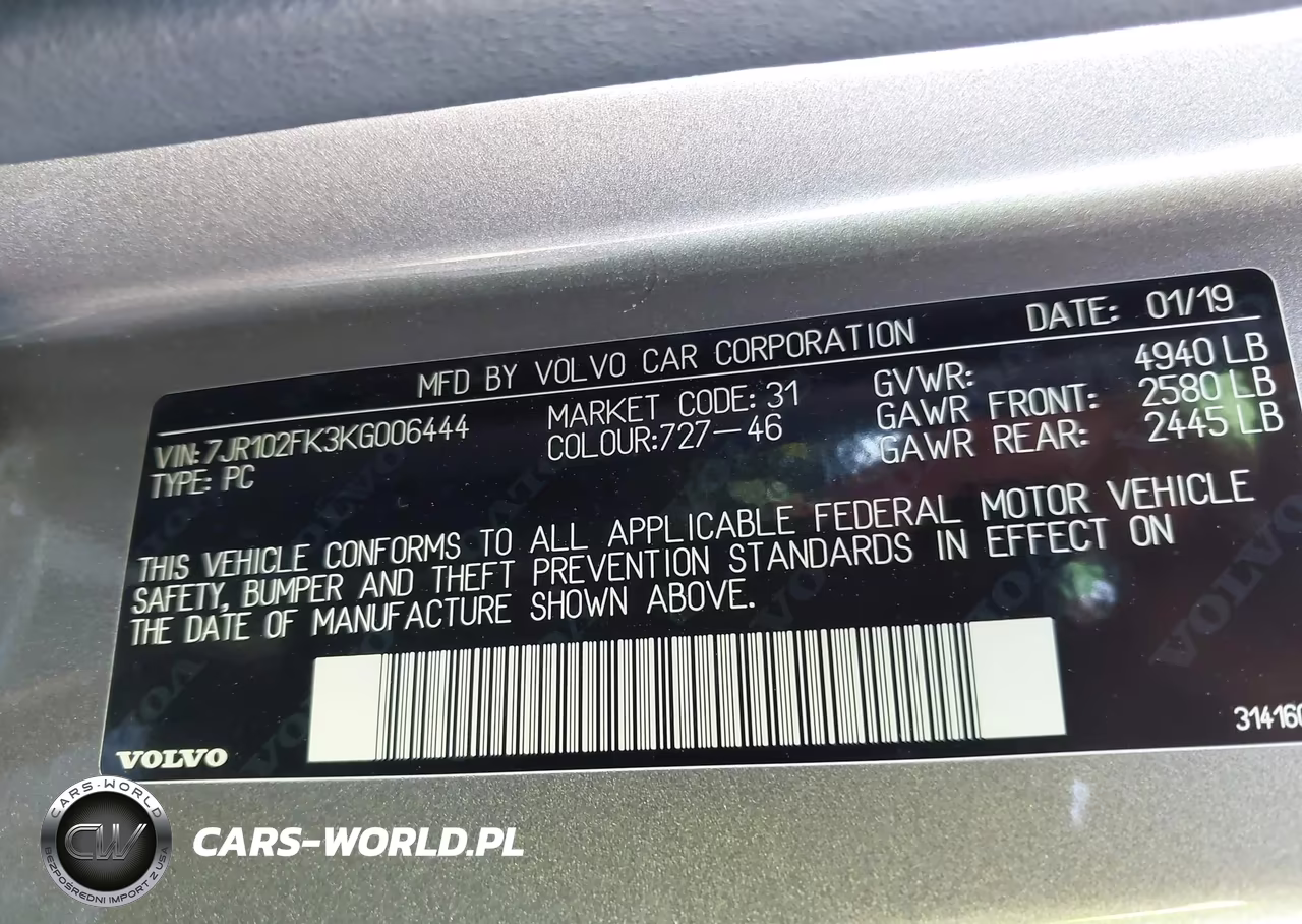 2019 Volvo S60 T5 Momentum VIN:7JR102FK3KG006444 - 9