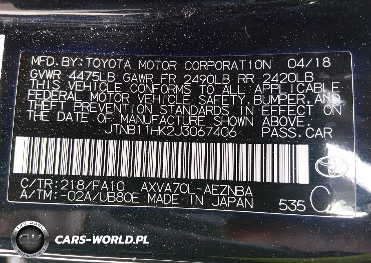 2018 Toyota Camry Le VIN:JTNB11HK2J3067406 - 9