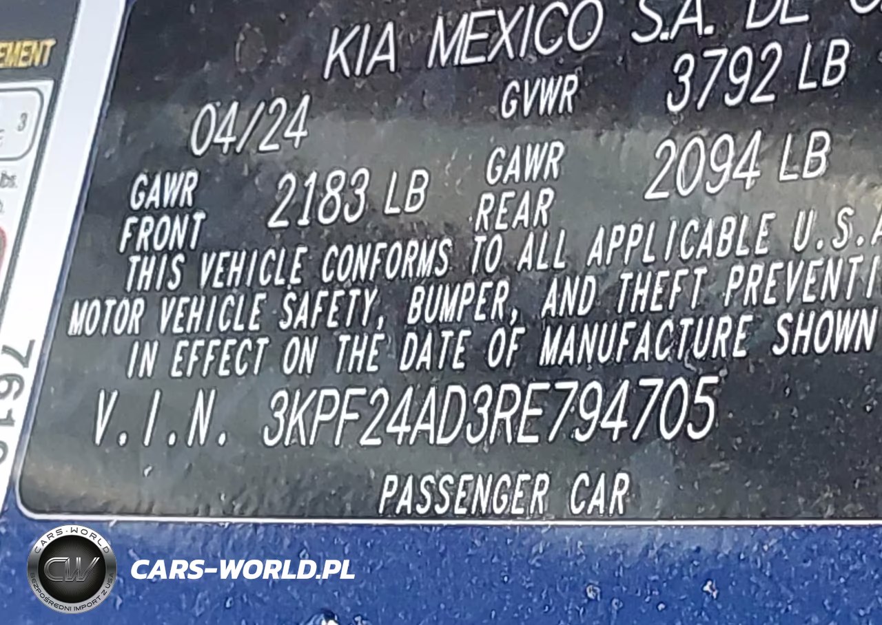 2024 Kia Forte Lxs VIN:3KPF24AD3RE794705 - 9