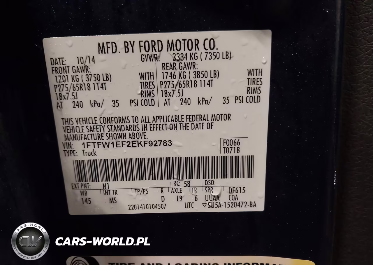 2014 Ford F-150 Xlt VIN:1FTFW1EF2EKF92783 - 9