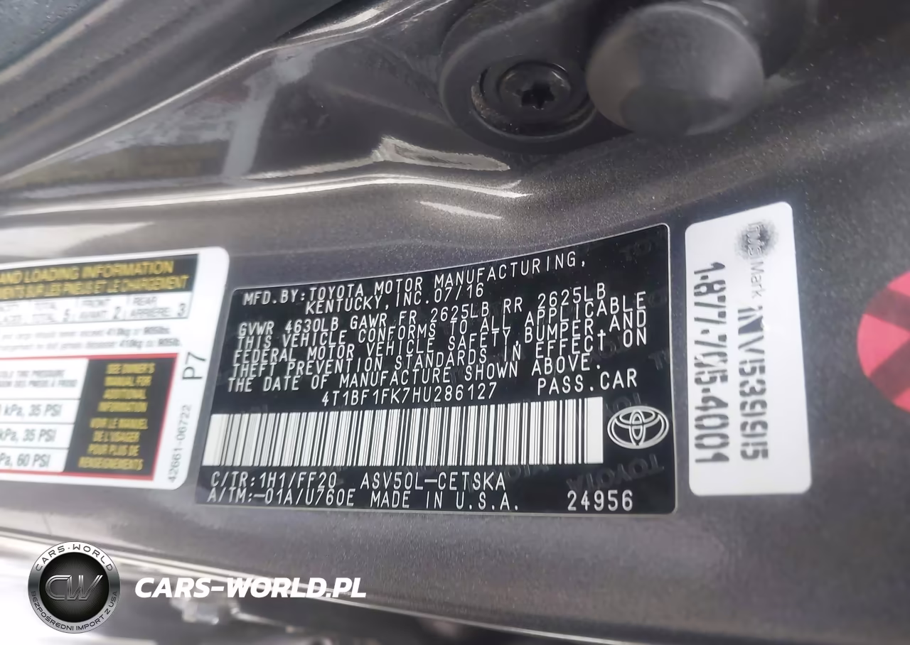 2017 Toyota Camry Se VIN:4T1BF1FK7HU286127 - 9