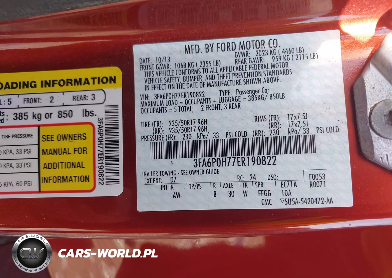 2014 Ford Fusion Se VIN:3FA6P0H77ER190822 - 9