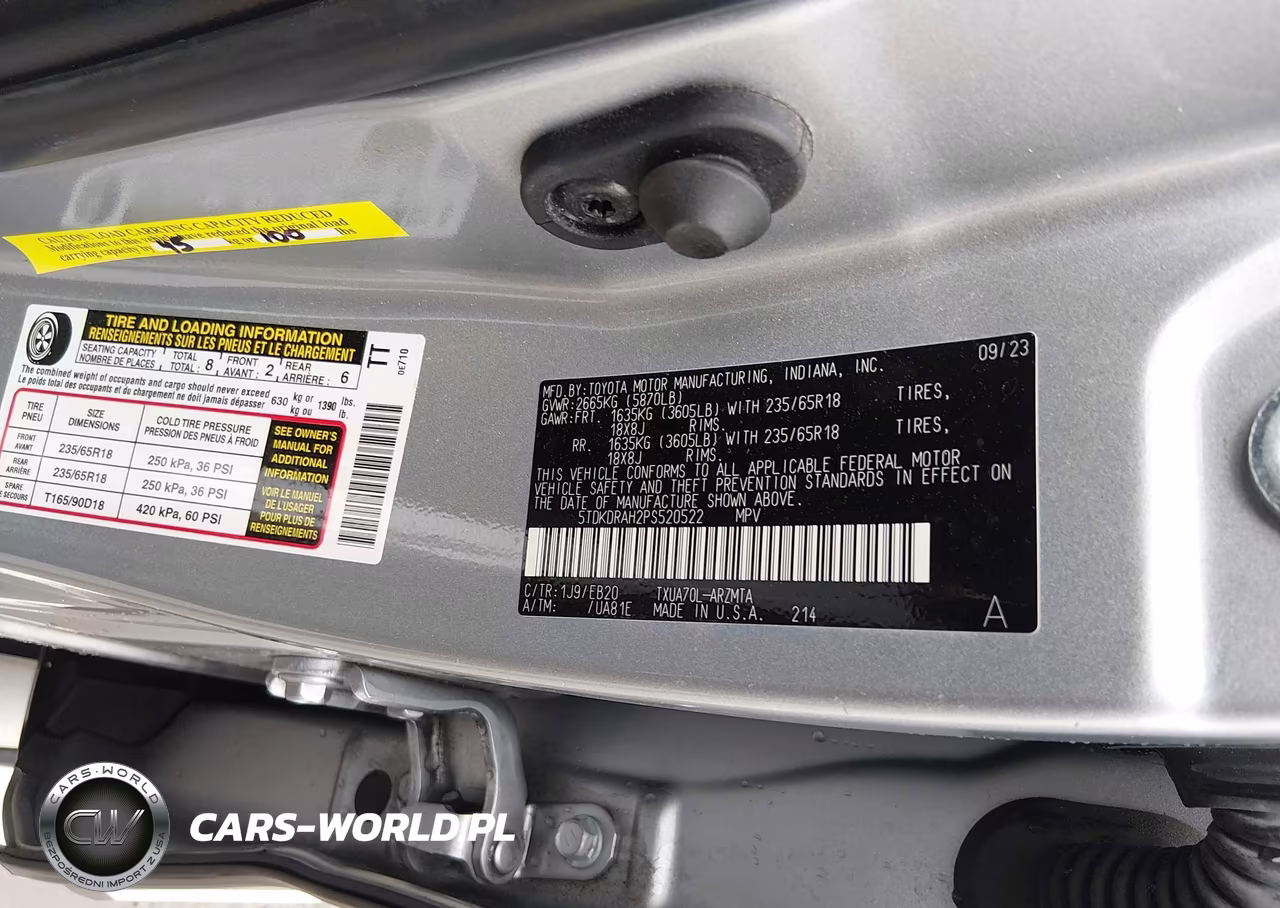 2023 Toyota Highlander Xle VIN:5TDKDRAH2PS520522 - 9