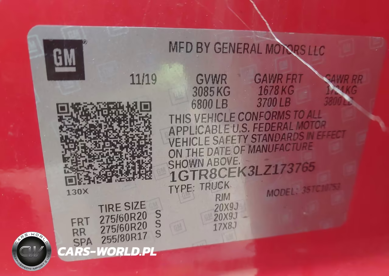 2020 GMC Sierra 1500 VIN:1GTR8CEK3LZ173765 - 9