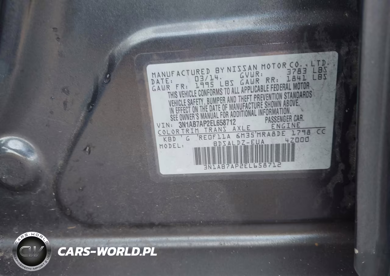 2014 Nissan Sentra Sv VIN:3N1AB7AP2EL658712 - 9