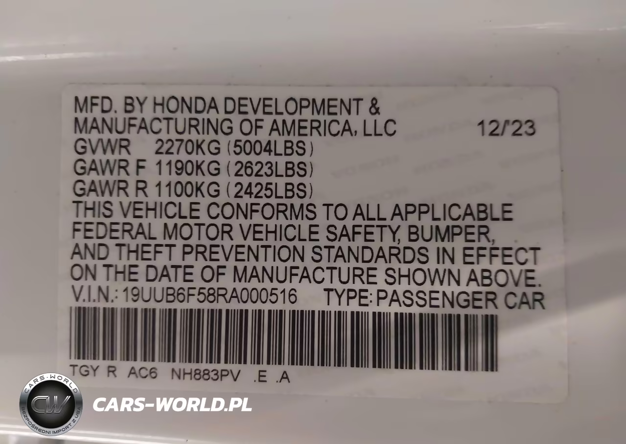 2024 Acura Tlx A-Spec Package VIN:19UUB6F58RA000516 - 9