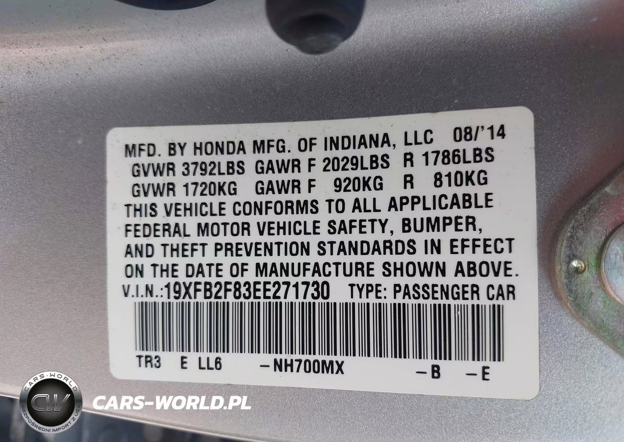 2014 Honda Civic Ex VIN:19XFB2F83EE271730 - 9