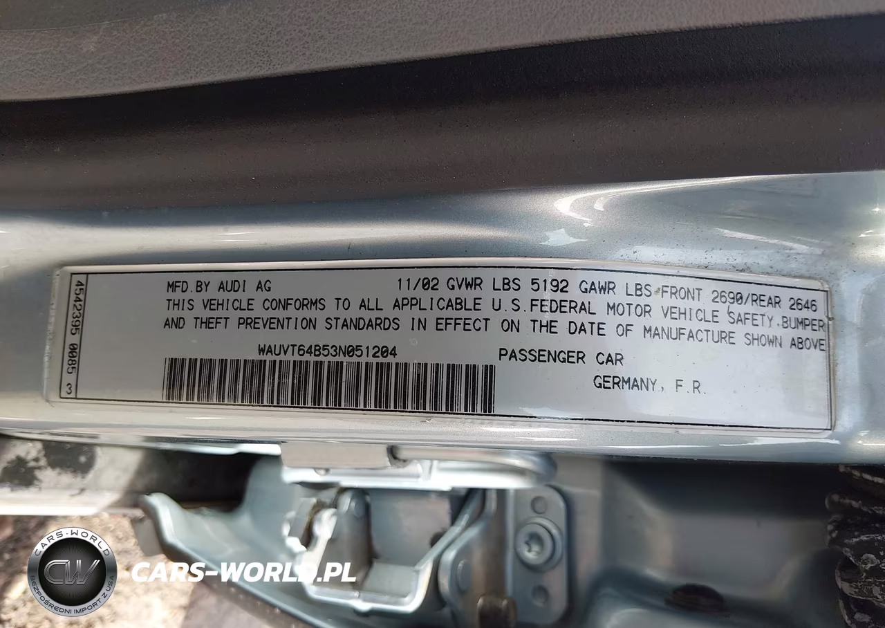 2003 Audi A6 Avant VIN:WAUVT64B53N051204 - 9