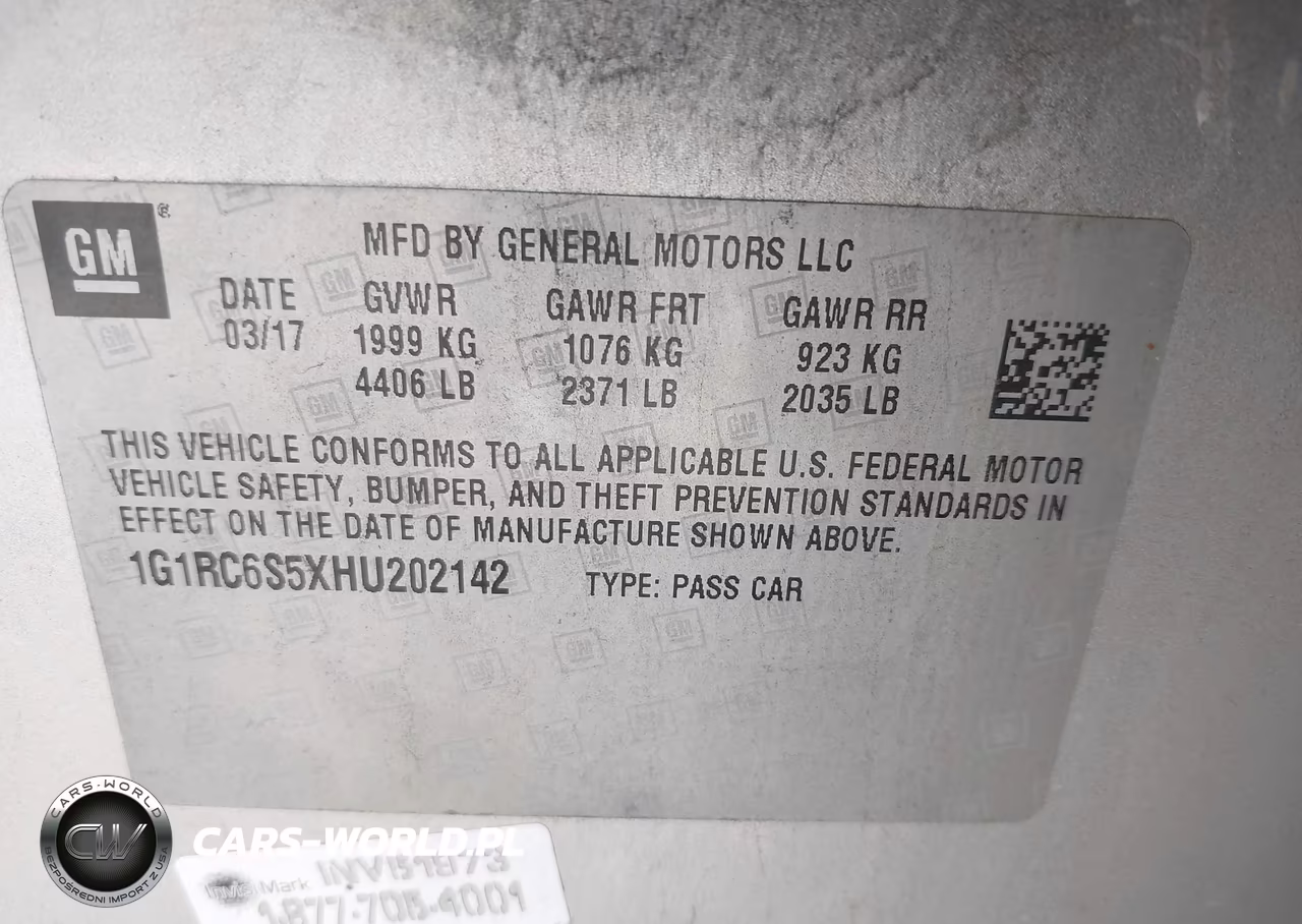 2017 Chevrolet Volt Lt VIN:1G1RC6S5XHU202142 - 9