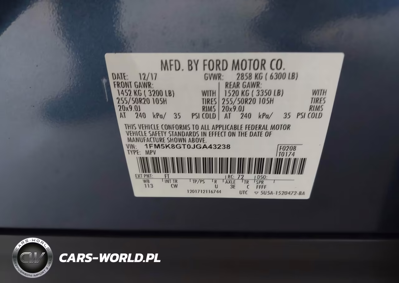 2018 Ford Explorer Sport VIN:1FM5K8GT0JGA43238 - 9