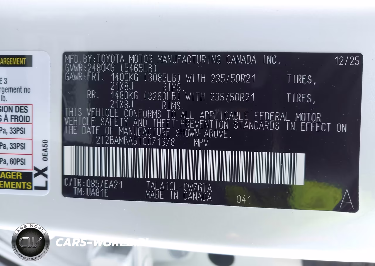 2026 Lexus Rx 350 Premium VIN:2T2BAMBA5TC071378 - 9