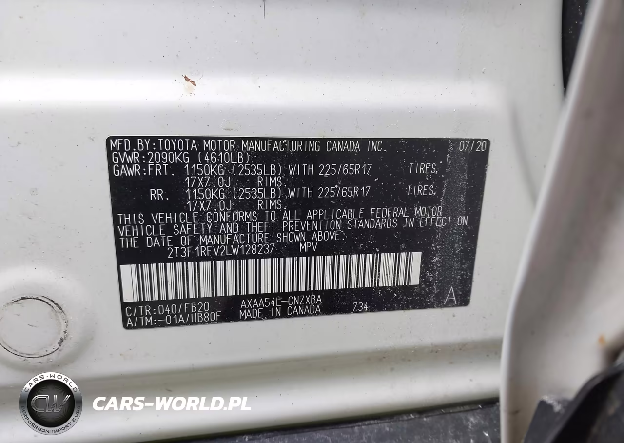 2020 Toyota Rav4 Le VIN:2T3F1RFV2LW128237 - 9