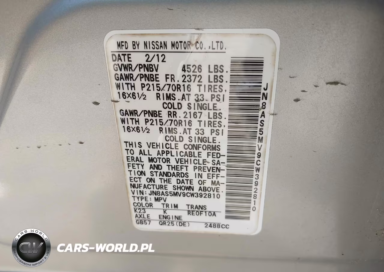 2012 Nissan Rogue S VIN:JN8AS5MV9CW392810 - 9